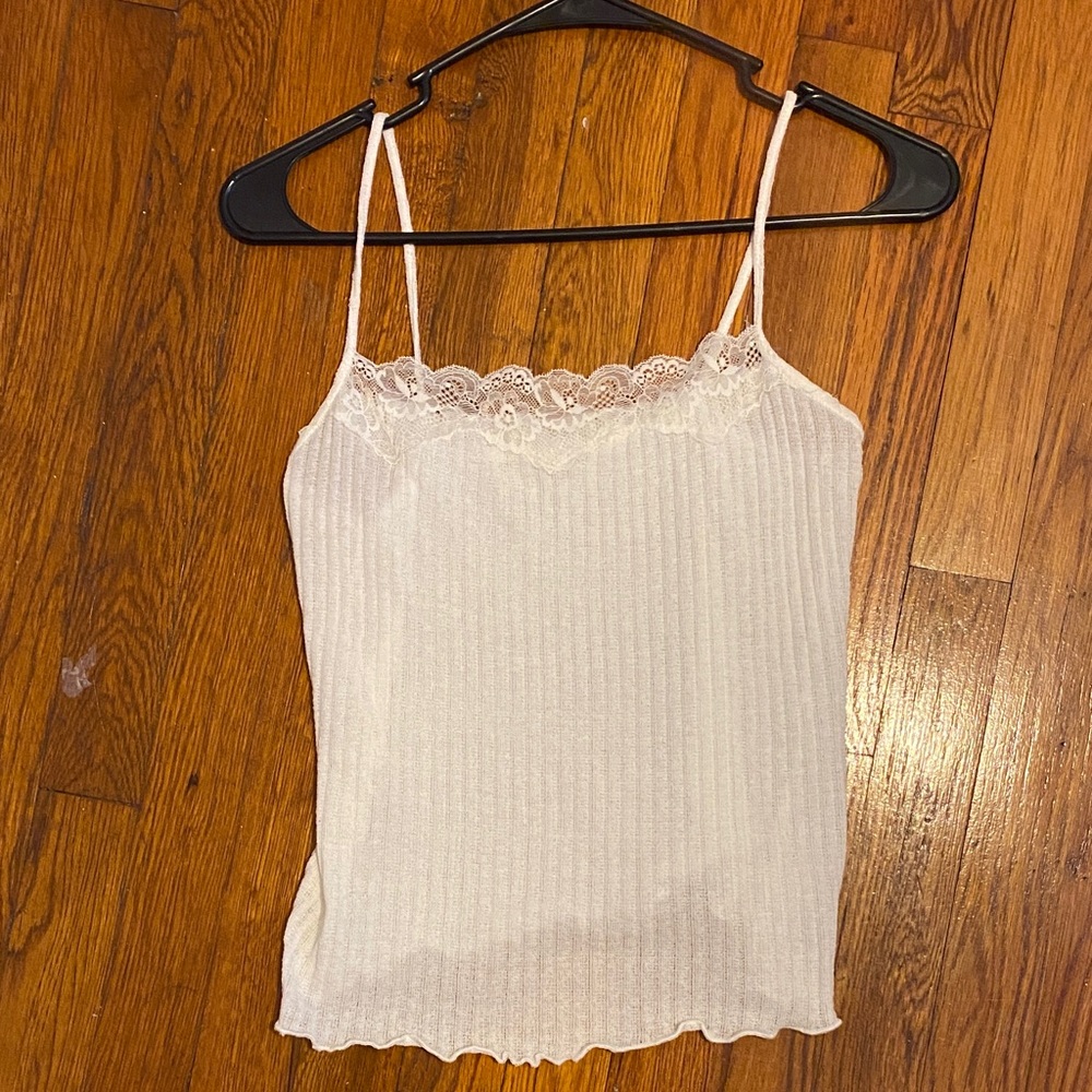 Zara White Lace Detail Camisole